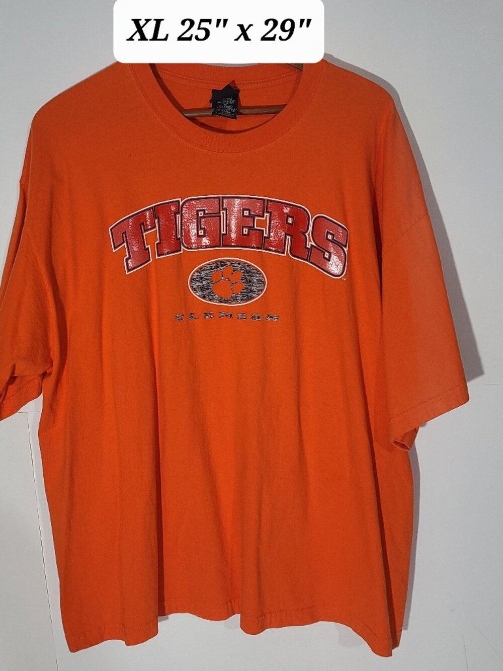 Starter Team Clemson Tigers 2 Sided Orange Men's XL T-Shirt